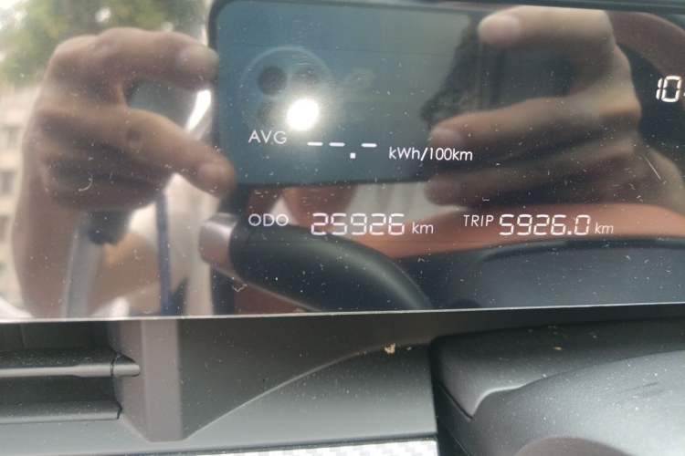 Used NETA L 2024 Extended-Range 310 Flash-Charge Red Edition Odometer Close Up
