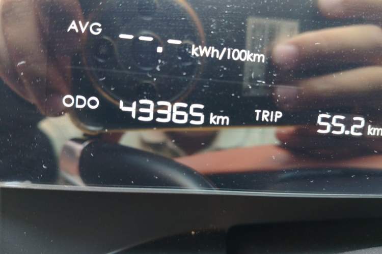 Used NETA L 2024 Extended-Range 310 Flash-Charge Red Edition Odometer Close Up