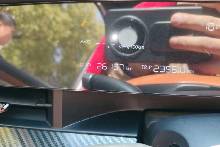 Used NETA L 2024 Extended-Range 310 Flash-Charge Red Edition Odometer Close Up