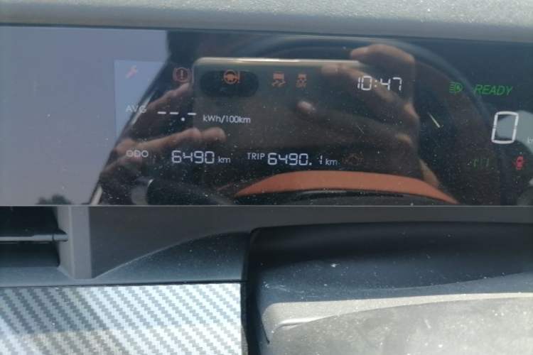 Used NETA L 2024 Extended-Range 310 Flash-Charge Red Edition Odometer Close Up
