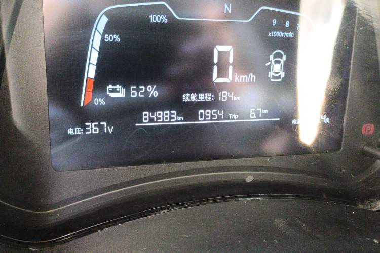Used NETA N01 2019 380s Odometer Close Up