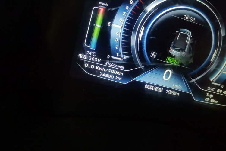 Used NETA N01 2019 380e Odometer Close Up