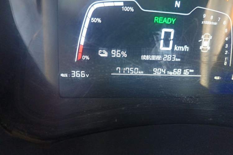 Used NETA N01 2020 380T Industry Custom Edition Odometer Close Up