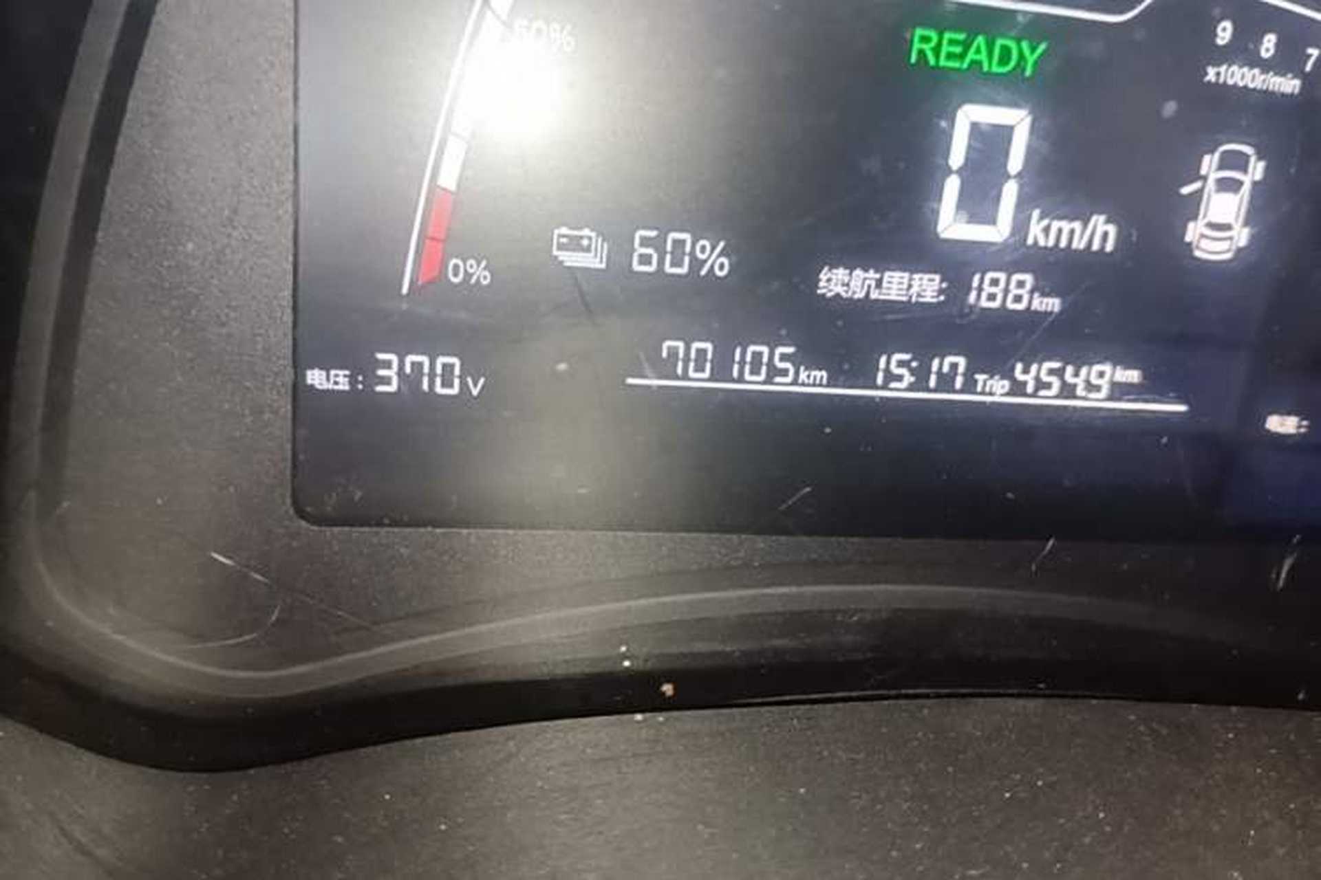 Used NETA N01 2020 430V Odometer Close Up