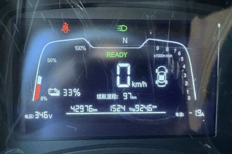 Used NETA N01 2020 Revised Version 430V Odometer Close Up