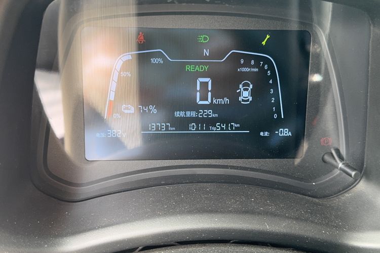 Used NETA N01 2020 380i Odometer Close Up