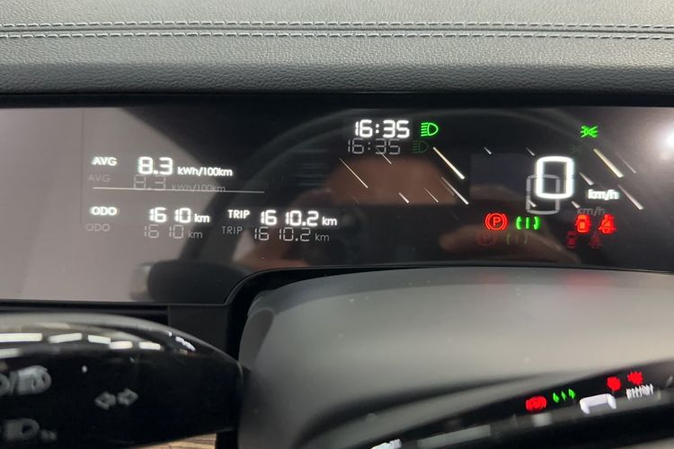 Used NETA S 2022 Extended-Range Version 1160 km Range Rear-Wheel-Drive Compact Edition Odometer Close Up