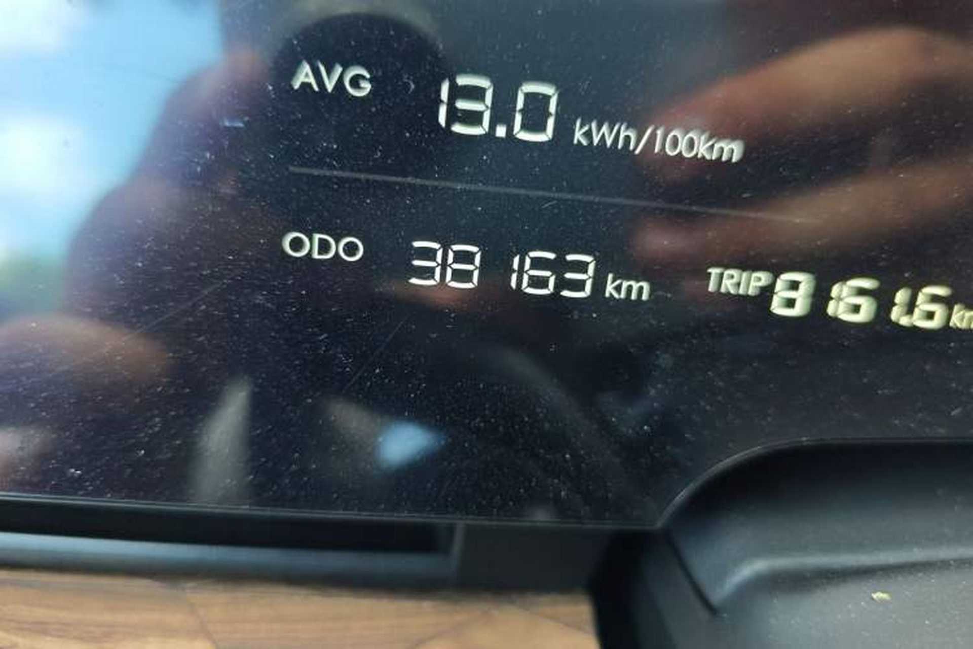 Used NETA S 2022 Extended-Range Version 1160 km Range Rear-Wheel-Drive Compact Edition Odometer Close Up