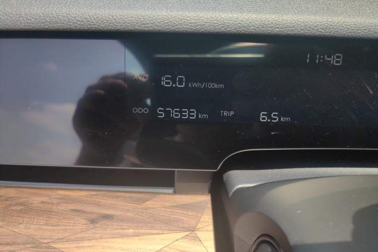 Used NETA S 2022 All-Electric 715 km Range Rear-Drive Deluxe Version Odometer Close Up