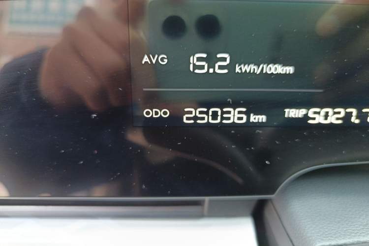 Used NETA S 2022 All-Electric 715 km Range Rear-Drive Deluxe Version Odometer Close Up
