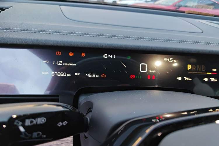 Used NETA S 2022 Extended-Range Version 1160 km Range Rear-Wheel-Drive Compact Edition Instrument Cluster