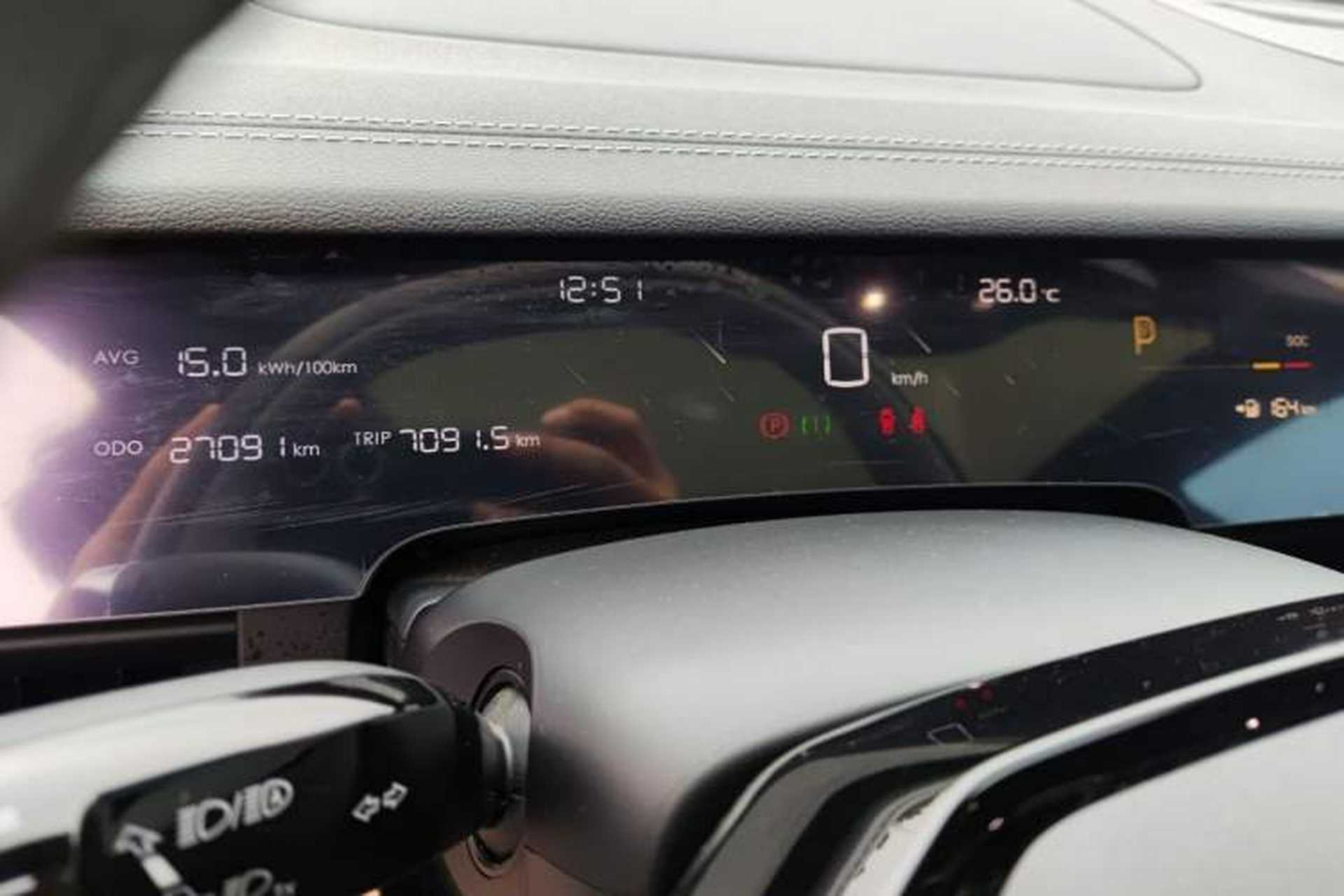 Used NETA S 2024 Pure Electric 520km Rear-Drive Lite Version Odometer Close Up