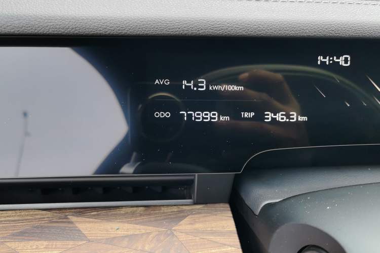 Used NETA S 2024 Pure Electric 520km Rear-Drive Lite Version Odometer Close Up
