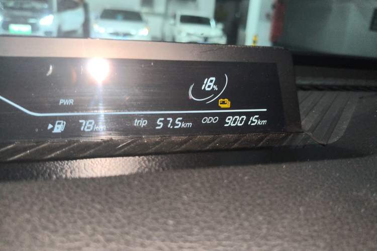 Used NETA V 2021 Long-Range Entertainment Edition Upgrade Model Odometer Close Up