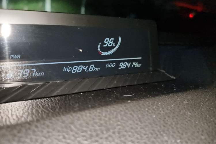 Used NETA V 2021 Witch Edition Odometer Close Up
