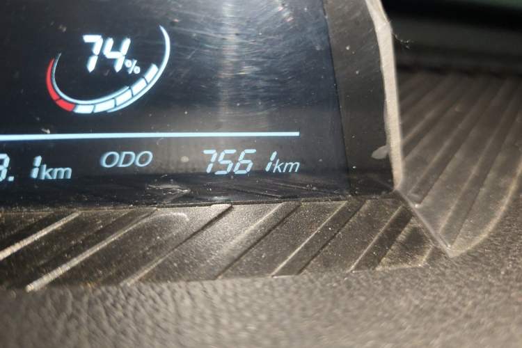 Used NETA V 2021 Long-Range Entertainment Edition Upgrade Model Odometer Close Up