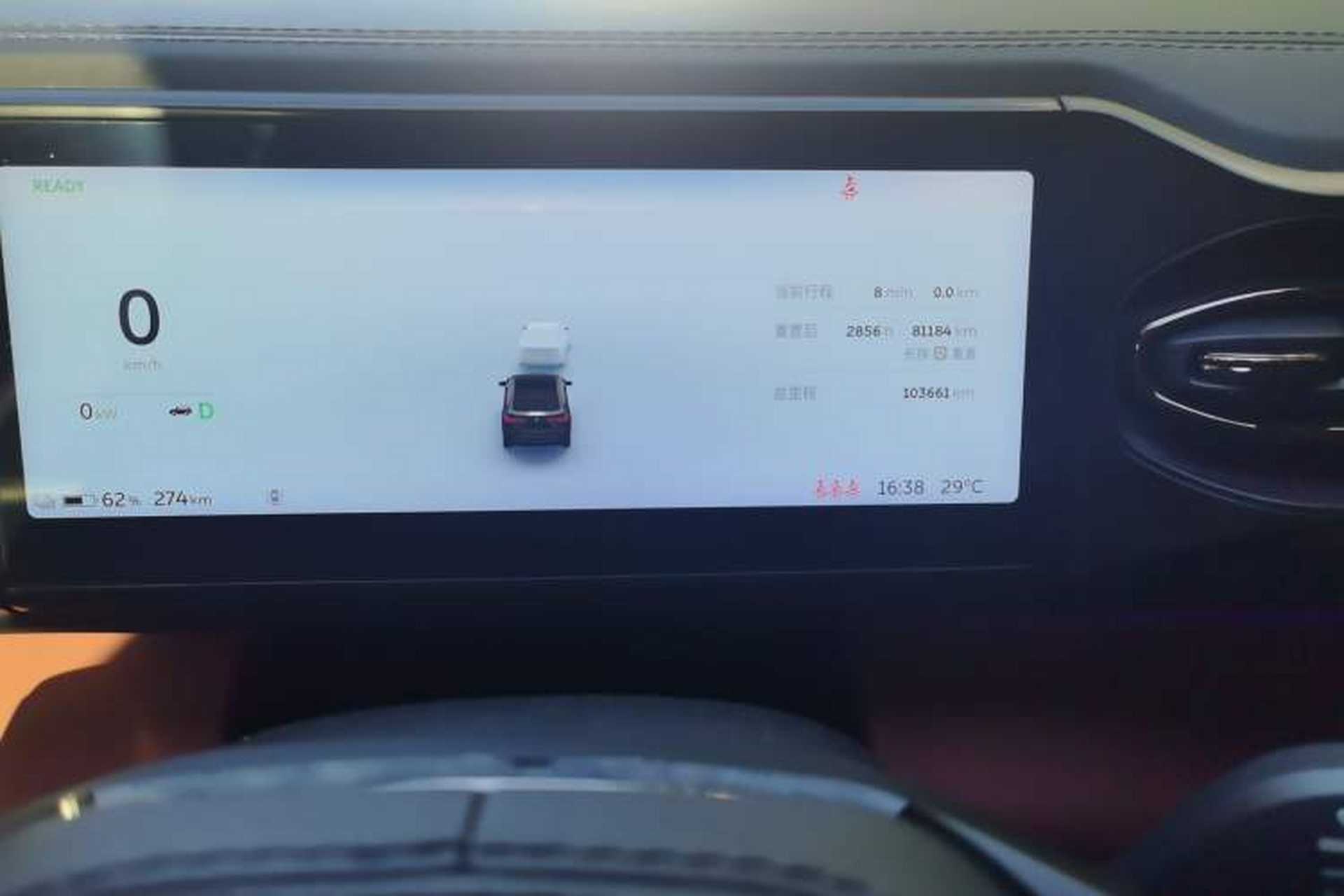 Used Nio EC6 2020 440KM Signature Edition Odometer Close Up