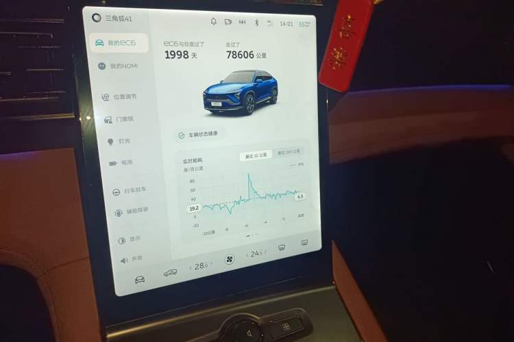 Used Nio EC6 2020 430 km Sport Version Audio And AC Panel