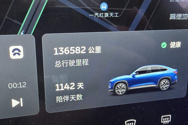 Used Nio EC6 2020 430 km Sport Version Odometer Close Up