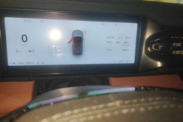 Used Nio EC6 2020 605 km Sport Edition Odometer Close Up