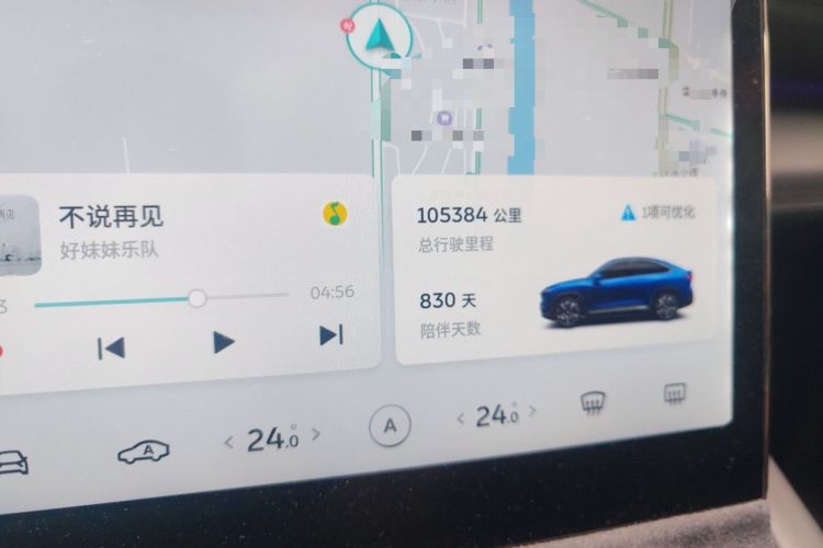 Used Nio EC6 2020 440 km Performance Version Odometer Close Up