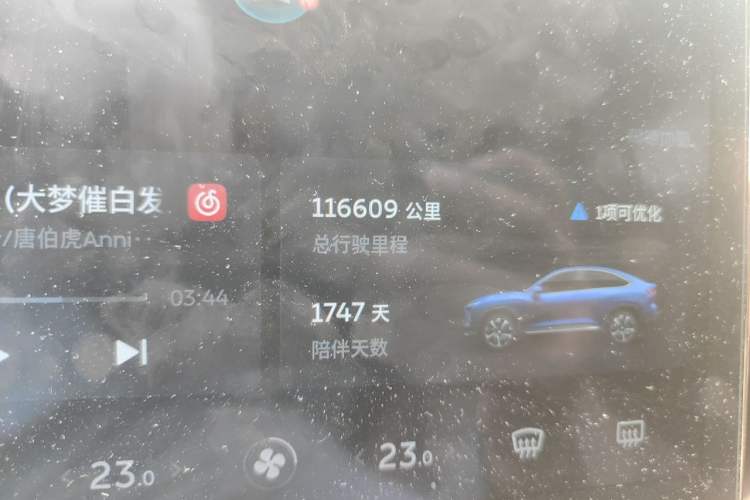 Used Nio EC6 2020 440 km Performance Version Odometer Close Up