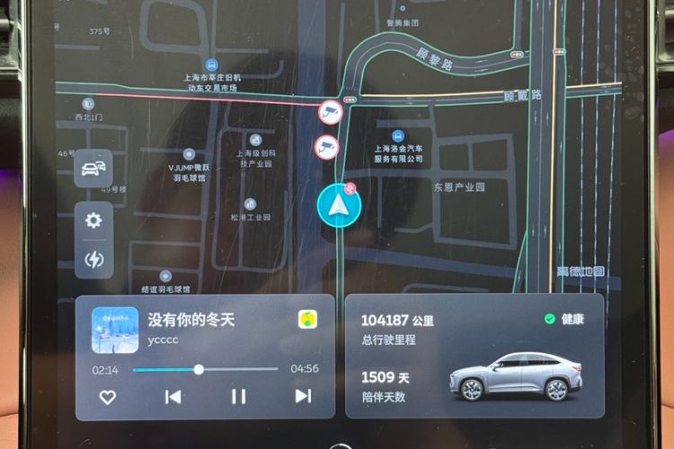 Used Nio EC6 2020 430 km Sport Version Odometer Close Up