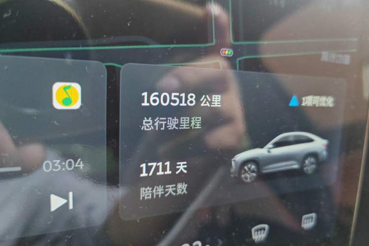 Used Nio EC6 2020 615 km Performance Edition Odometer Close Up
