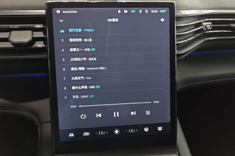Used Nio EC6 2020 605 km Sport Edition Audio And AC Panel