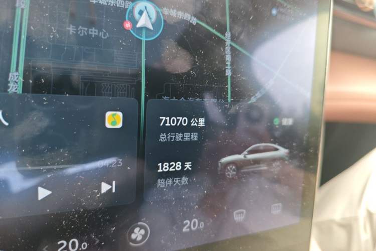 Used Nio EC6 2020 430 km Sport Version Odometer Close Up
