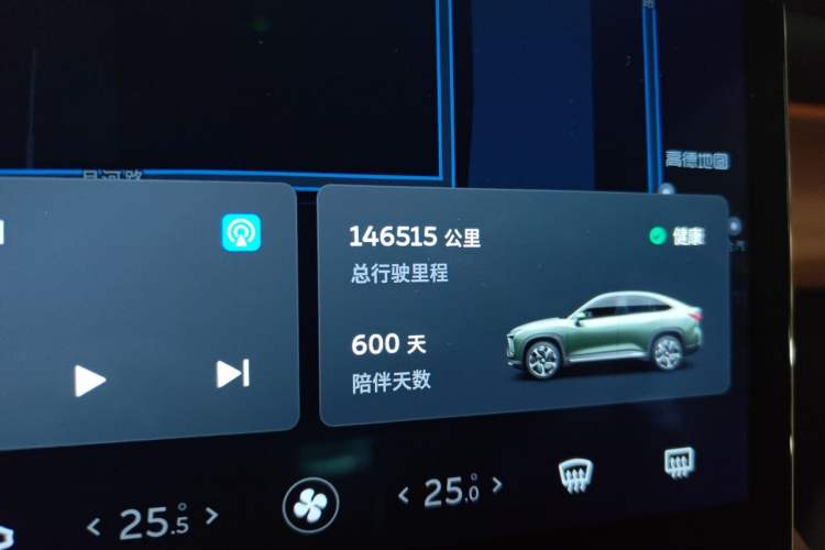 Used Nio EC6 2020 615 km Performance Edition Odometer Close Up