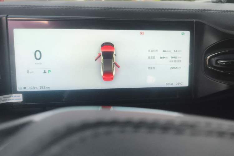 Used Nio EC6 2020 440 km Performance Version Odometer Close Up