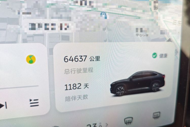 Used Nio EC6 2022 75 kWh Sport Edition Odometer Close Up
