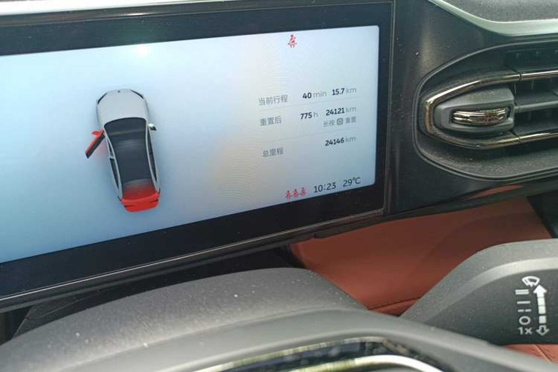 Used Nio EC6 2022 75 kWh Sport Edition Odometer Close Up