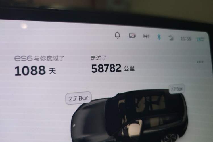 Used Nio EC6 2023 75 kWh Odometer Close Up