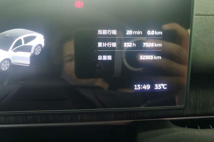 Used Nio EC6 2023 75 kWh Odometer Close Up