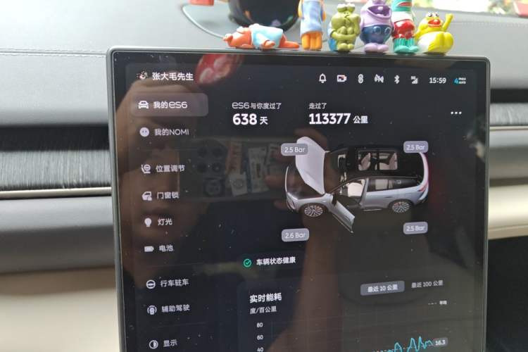 Used Nio EC6 2023 75 kWh Odometer Close Up