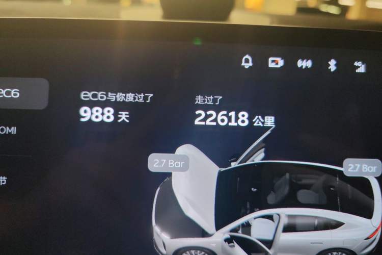 Used Nio EC6 2023 100kWh Odometer Close Up
