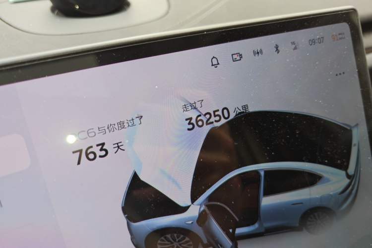 Used Nio EC6 2023 75 kWh Odometer Close Up