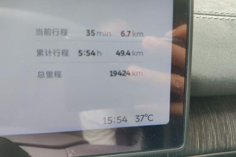 Used Nio EC6 2023 75 kWh Odometer Close Up