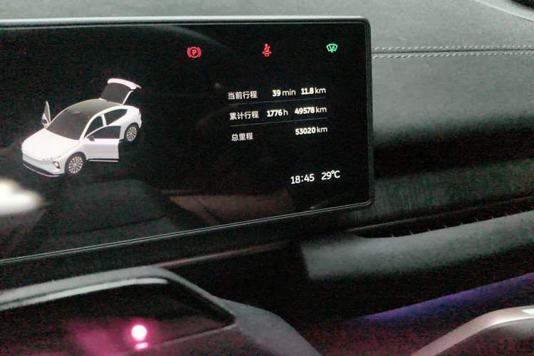 Used Nio EC6 2023 75 kWh Odometer Close Up