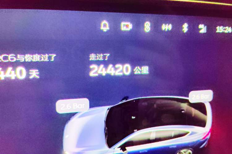 Used Nio EC6 2024 75 kWh Odometer Close Up