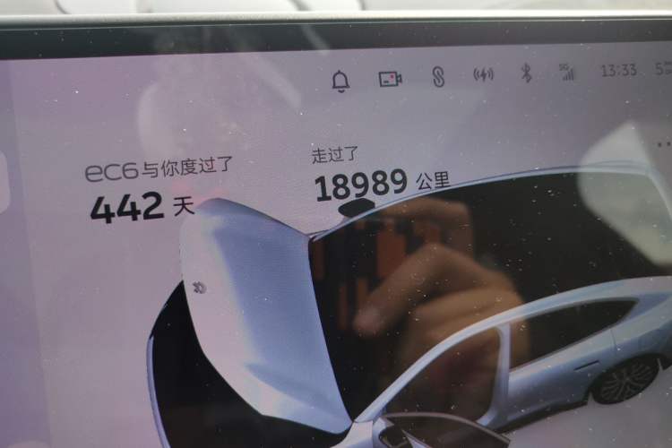 Used Nio EC6 2024 75 kWh Odometer Close Up