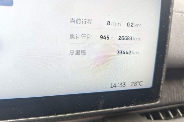 Used Nio EC6 2024 75 kWh Odometer Close Up