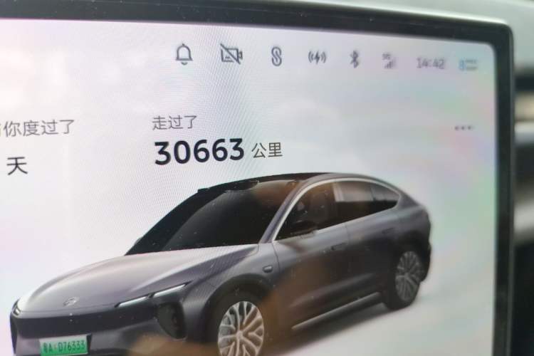 Used Nio EC6 2024 75 kWh Odometer Close Up