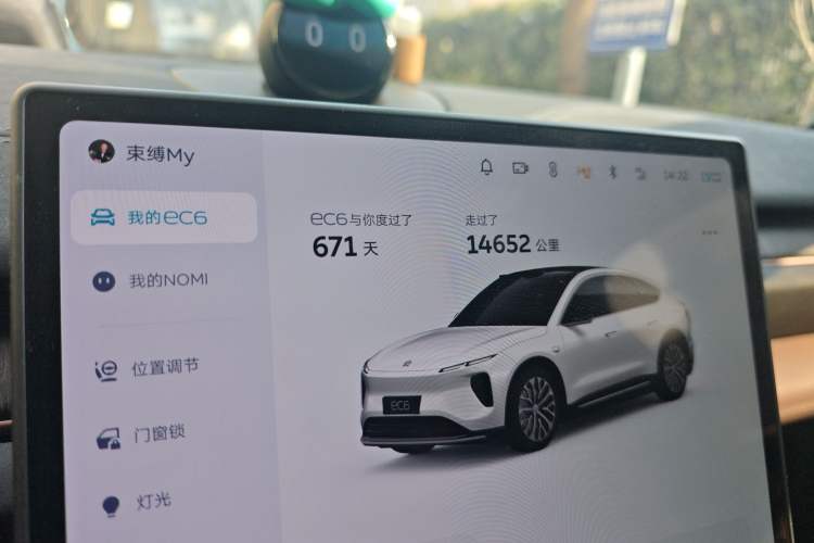 Used Nio EC6 2024 75 kWh Odometer Close Up