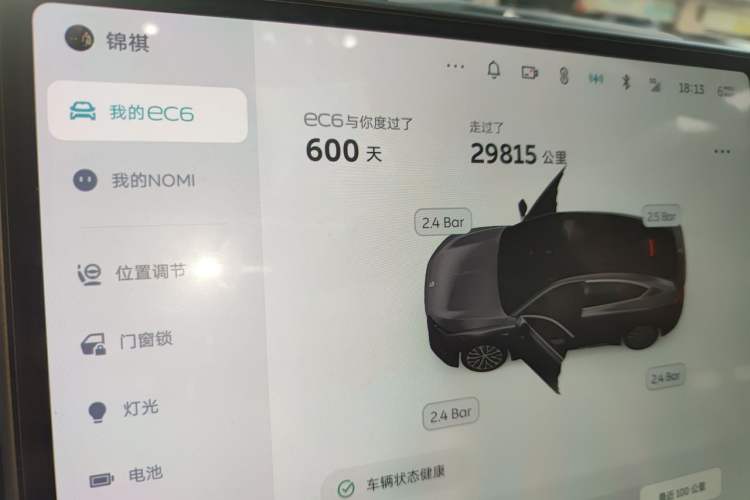 Used Nio EC6 2024 75 kWh Odometer Close Up