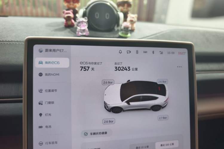 Used Nio EC6 2024 75 kWh Odometer Close Up