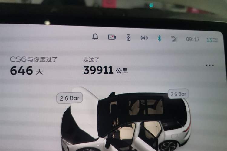 Used Nio EC6 2024 75 kWh Odometer Close Up