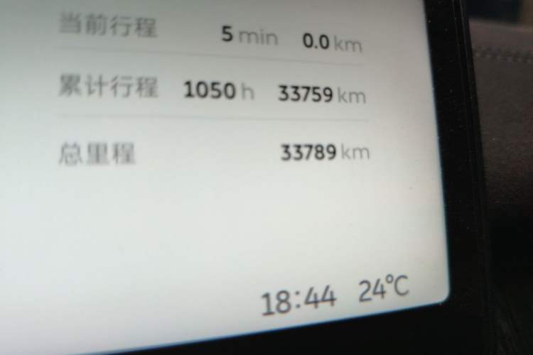 Used Nio EC6 2025 75 kWh Odometer Close Up